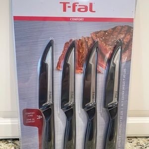 NEW T-Fal Comfort Set Of Four Steak Knives